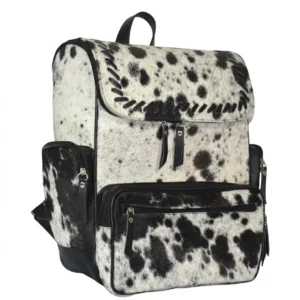 Hair on Hide Diaper Backpack Black & White