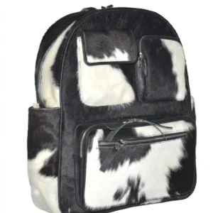 Hair on Hide School Backpack Black & White
