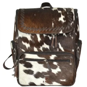 HAIR ON HIDE DIAPER BACKPACK BROWN & WHITE