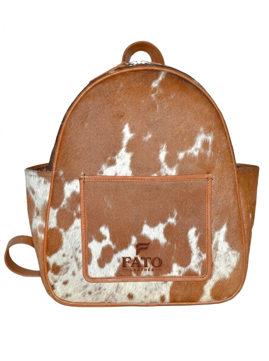 HAIR ON HIDE MINI BACKPACK TAN & WHITE