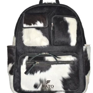 HAIR ON HIDE SCHOOL BACKPACK BLACK & WHITE
