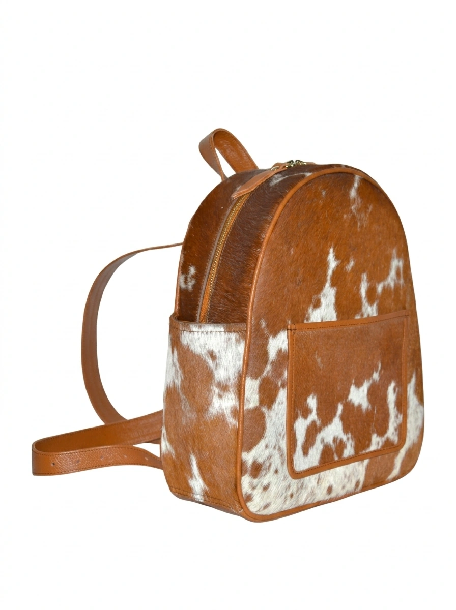 HAIR ON HIDE MINI BACKPACK TAN & WHITE - Image 2