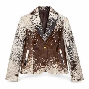 Hair on Hide Women's Casual Coat Brown & White