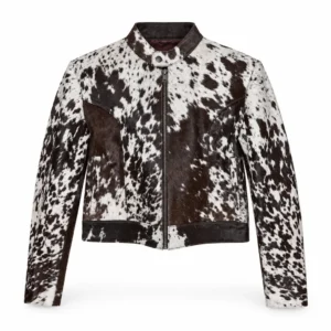 Hair on Hide Women's Short Jacket Black & White