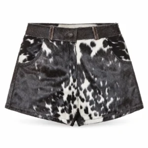 Hair on Hide Women's Short Knicker Shorts Black & White