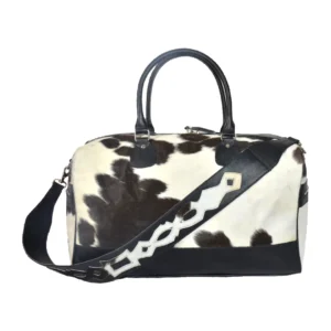 Hair on Hide Baby Diaper Duffel Bag Black & White