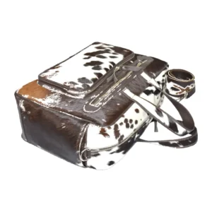 Hair on Hide Baby Diaper Duffel Bag Brown & White