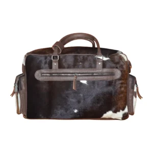 Hair on Hide Travel Duffel Bag Black & White