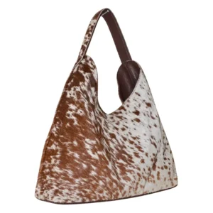 Hair on Hide Hobo Shoulder Bag Tan & White